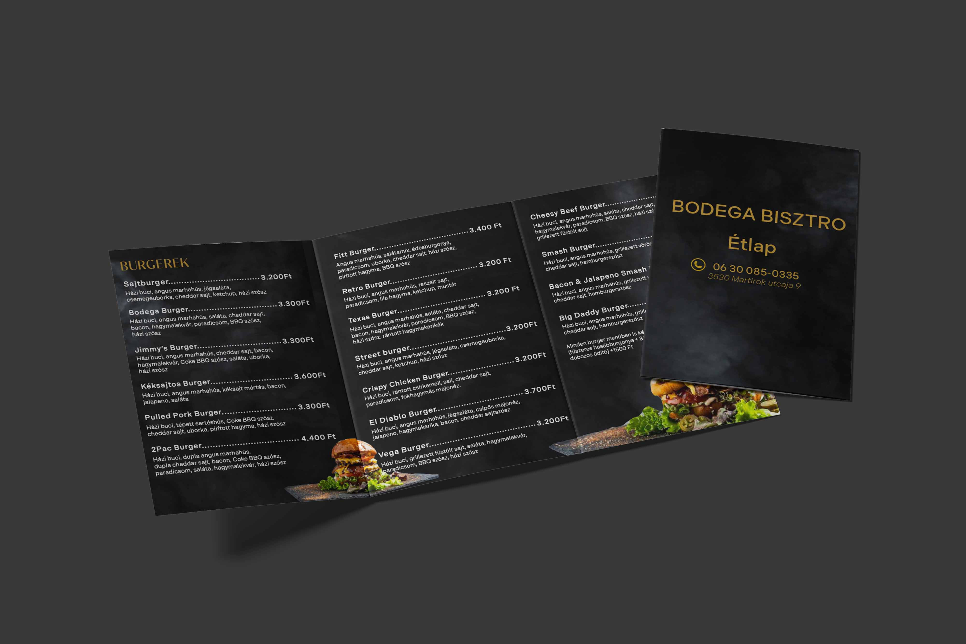 Bodega Bistró - Flyer és új menü - bodega szorolap