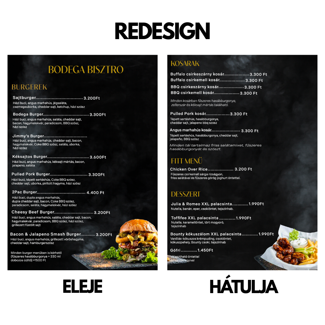 Bodega Bistró - Flyer és új menü - Black White Modern New Case Before After Instagram Post-4