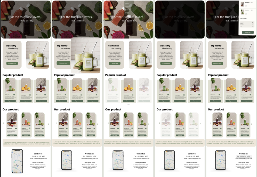 Smoothie Bar - Weboldal design - Screenshot 2025-10-13 at 9.15.01
