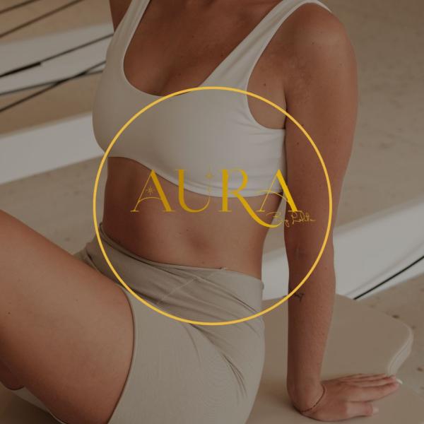 Aura logó tervezés grafikai referencia előnézet