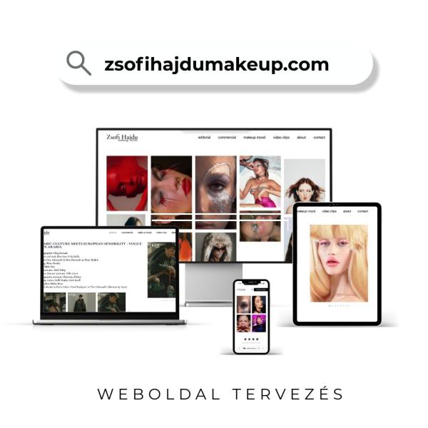 Weboldal tervezés - makeup weboldal referencia előnézet